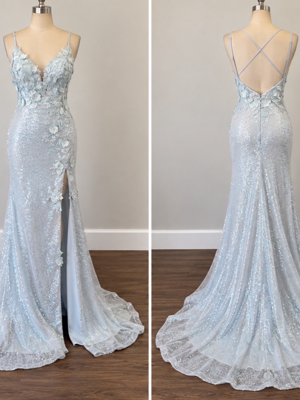 Amelia Couture Light Blue Gown